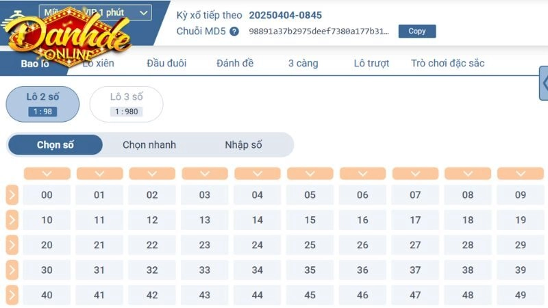 Hướng dẫn chi tiết cách chơi lô đề tại Vin88